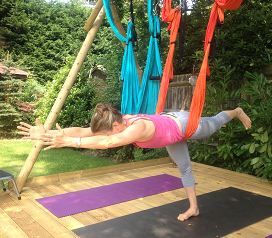 Swing Yoga in the garden